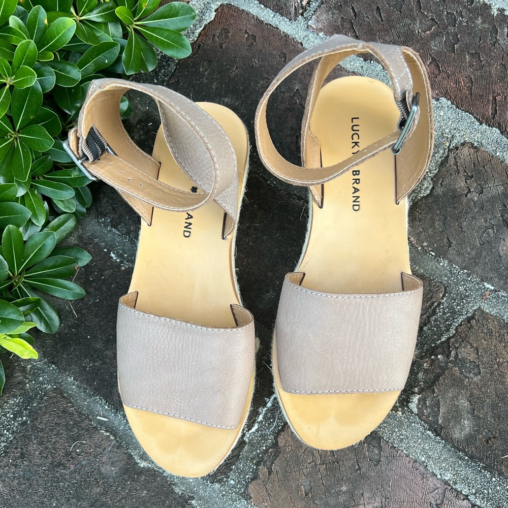 Lucky Brand brown platform Sandals  size 8.5 - Picture 5 of 6